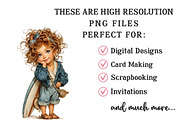 Whimsical Summer Girl Clipart, an Illustration by OK Design (Thumbnail 4 of 6)