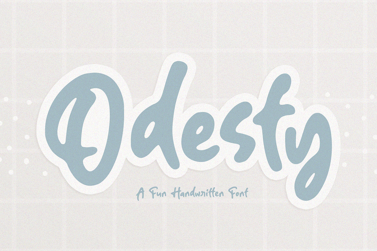 Odesty ~ A Fun Handwritten Font