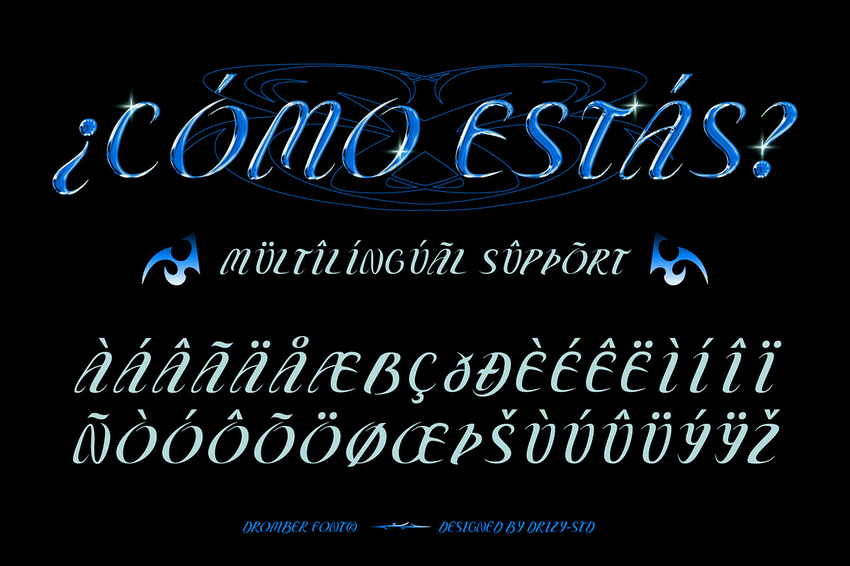 Dromber - Experimental Tribal Font, a Sans Serif Font by Drizy (Photo 6 of 10)