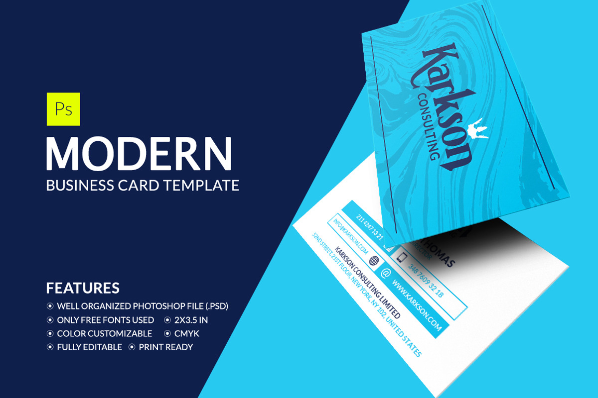Modern Business Card, a Business Card Template by Marvel (Photo 1 of 6)