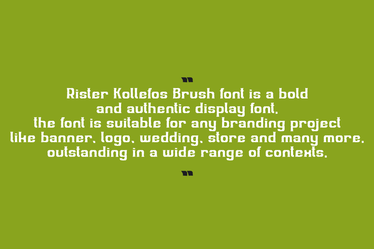Rister Kollefos Brush, a Handwritten Font by QR Design Studio (Photo 6 of 9)