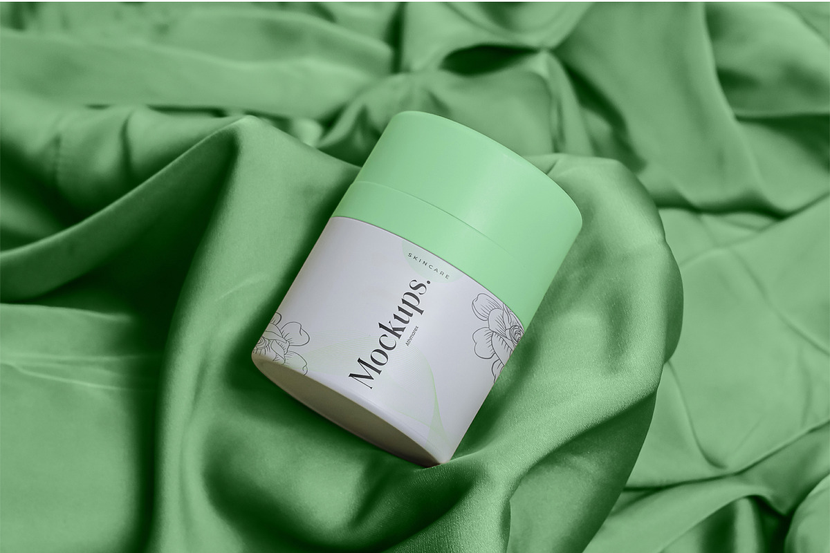 Cosmetic Jar & Box Packaging Mockup, a Packaging Mockup by Assyat (Photo 21 of 22)