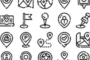 Location pin icon set for navigation, an Object Graphic by pikepicture (Thumbnail 3 of 3)