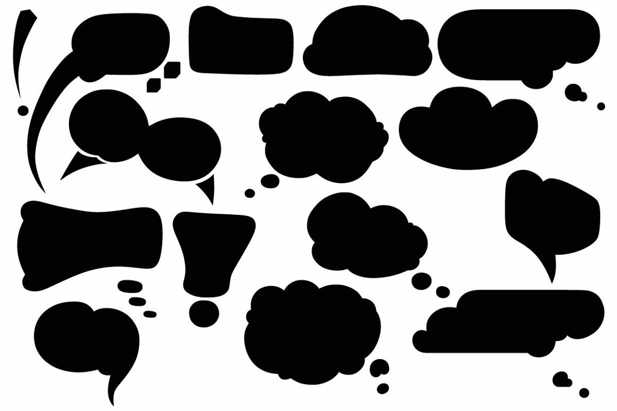 Clouds and dialogues, an Outline Icon by LineworkStock (Photo 2 of 3)