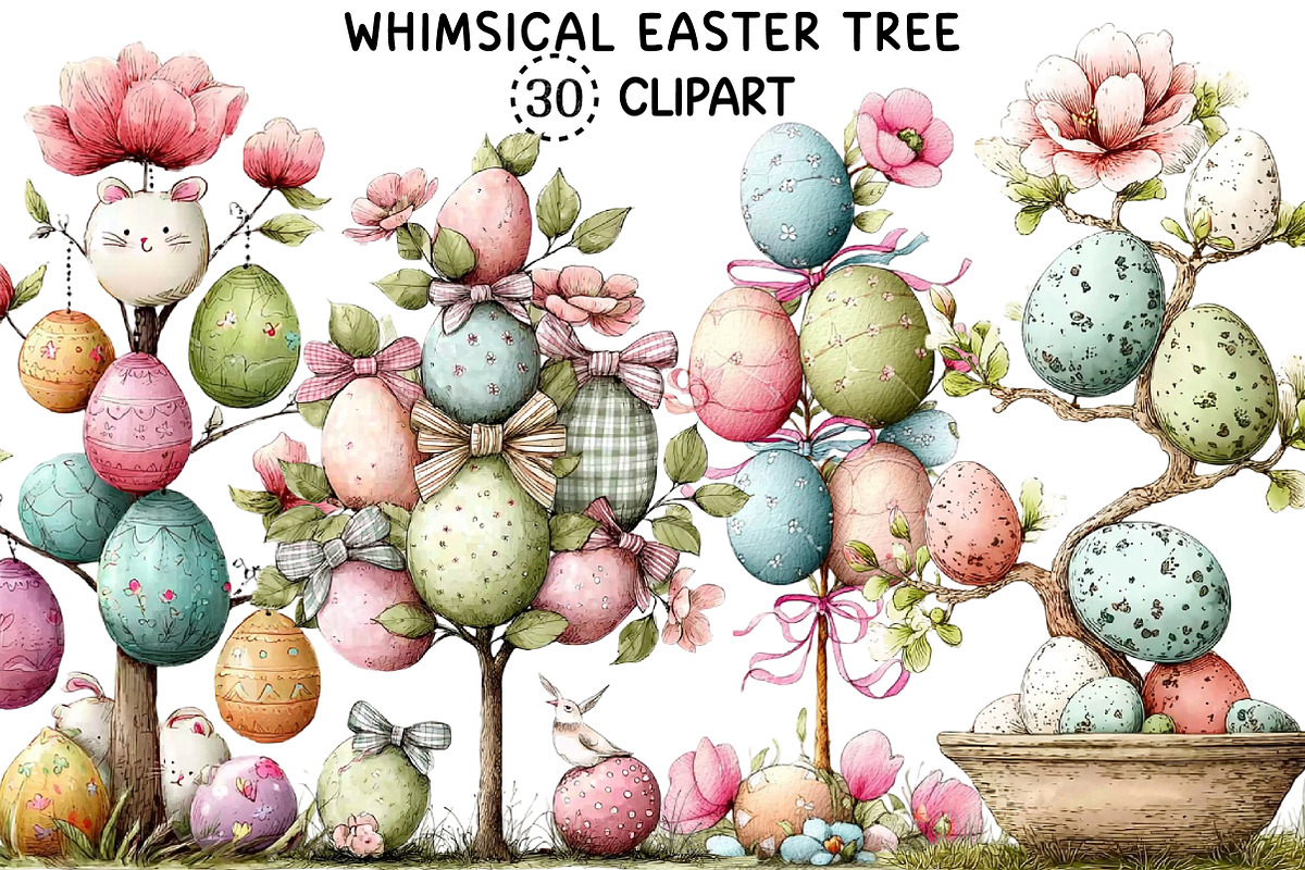 Whimsical Easter Tree Png Clipart, an Illustration by Creative Art (Photo 1 of 8)