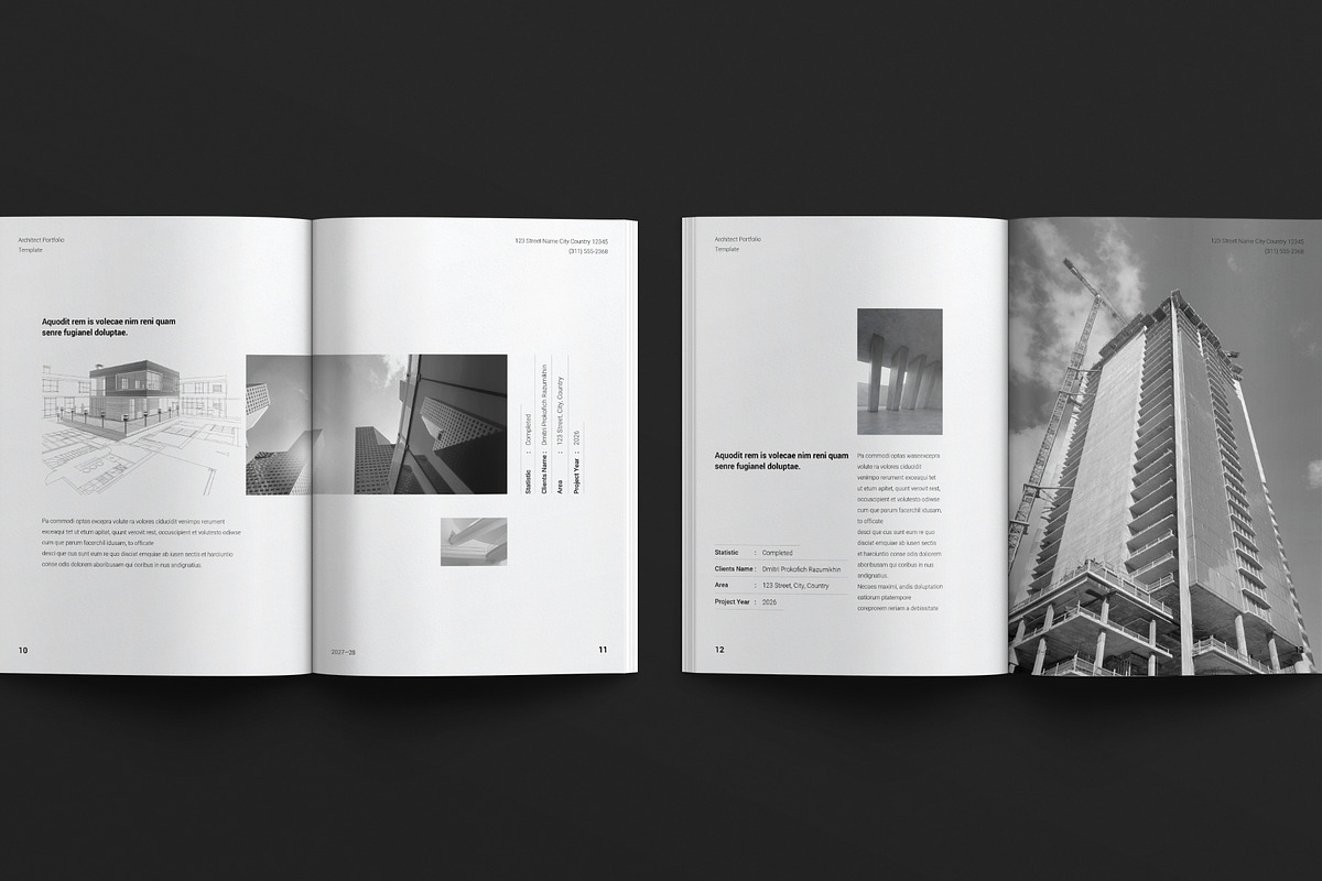 Architecture Portfolio Template, a Brochure Template by E-Type (Photo 5 of 7)