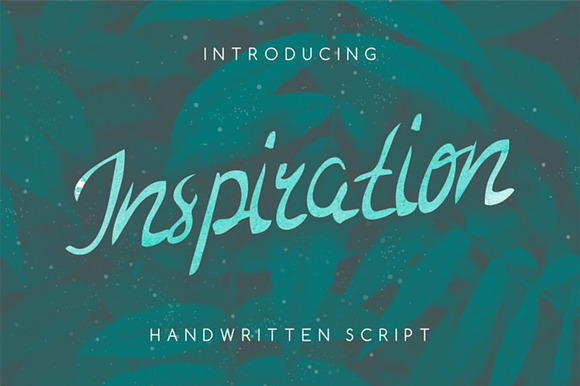 Inspiration handwritten script font preview 3