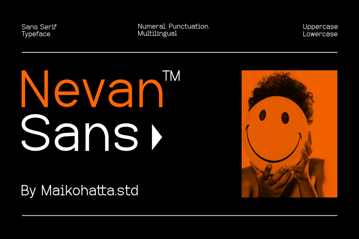Nevan - Sans Serif Typeface, a Sans Serif Font by MaikoHatta (Photo 1 of 7)