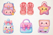 Kawaii Girly Aesthetic Clipart, an Illustration by RobertsArt (Thumbnail 3 of 7)