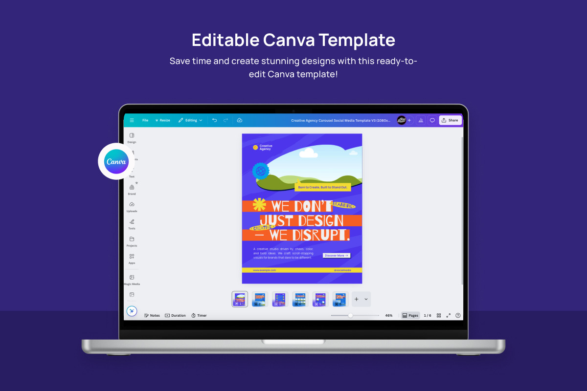 Creative Studio Instagram Carousel L, a Social Media Template by twinstd (Photo 3 of 5)