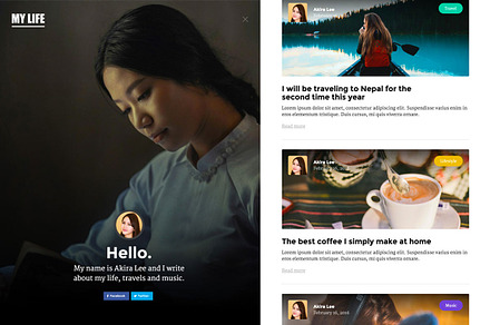 My Life - Personal Webflow CMS Theme, a Templates & Theme by Webflow