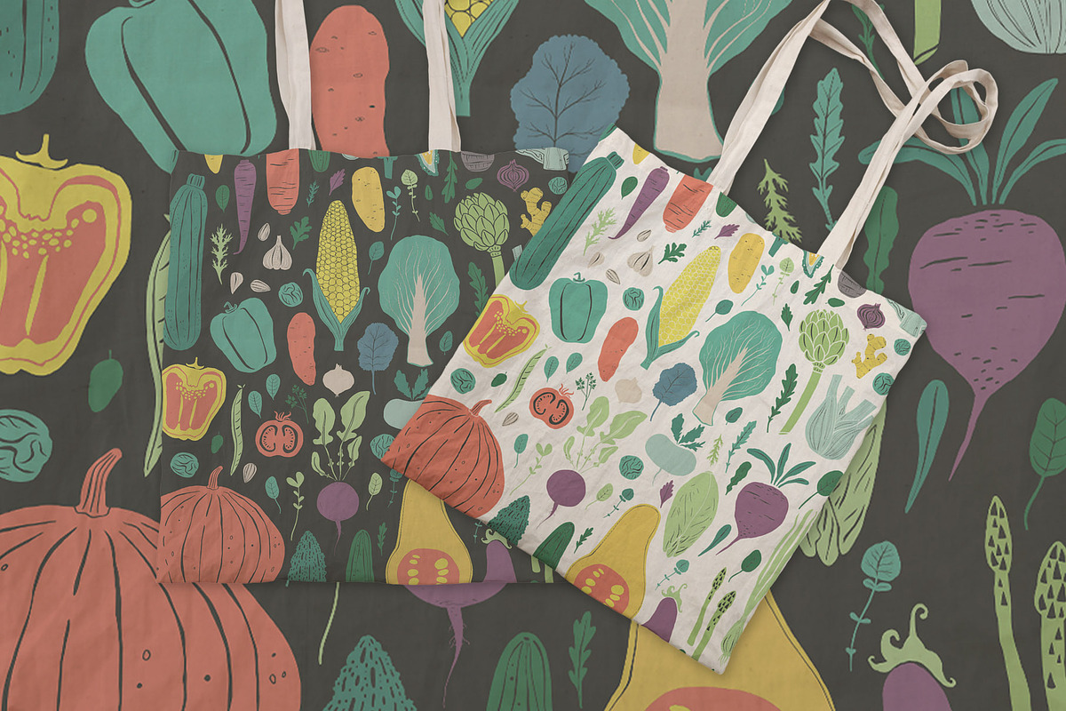 90 Linocut Vegetables Silhouettes, a Graphic by PicByKate (Photo 7 of 7)