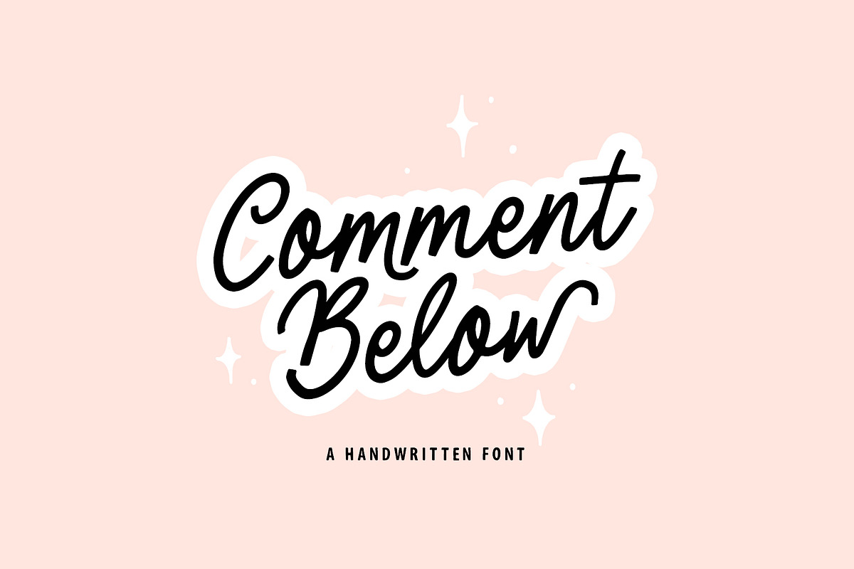 Comment Below Font, a Handwritten Font by supfonts (Photo 1 of 8)