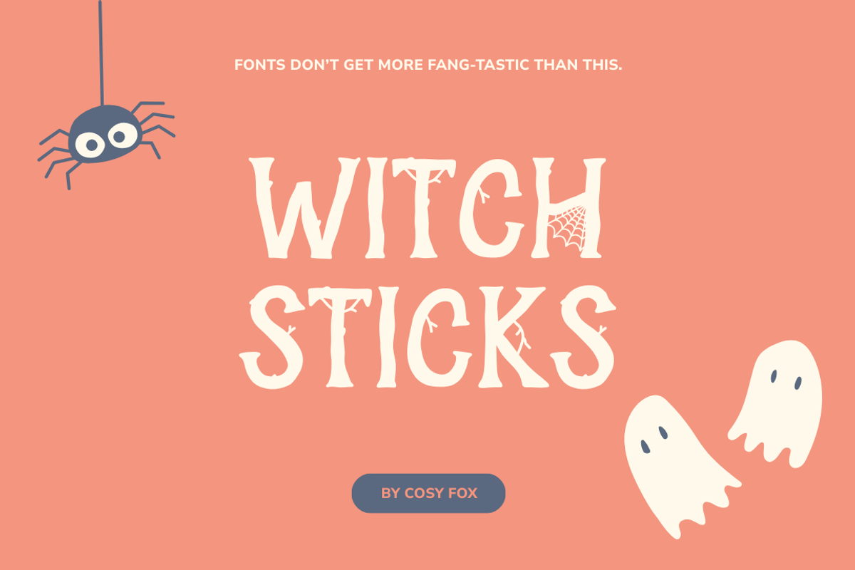 Witch Sticks Halloween Font, a Serif Font by Cosy Fox (Photo 1 of 7)