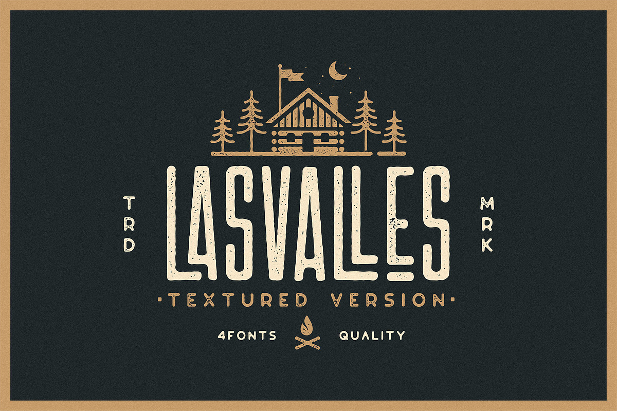 Las Valles Textured Typeface