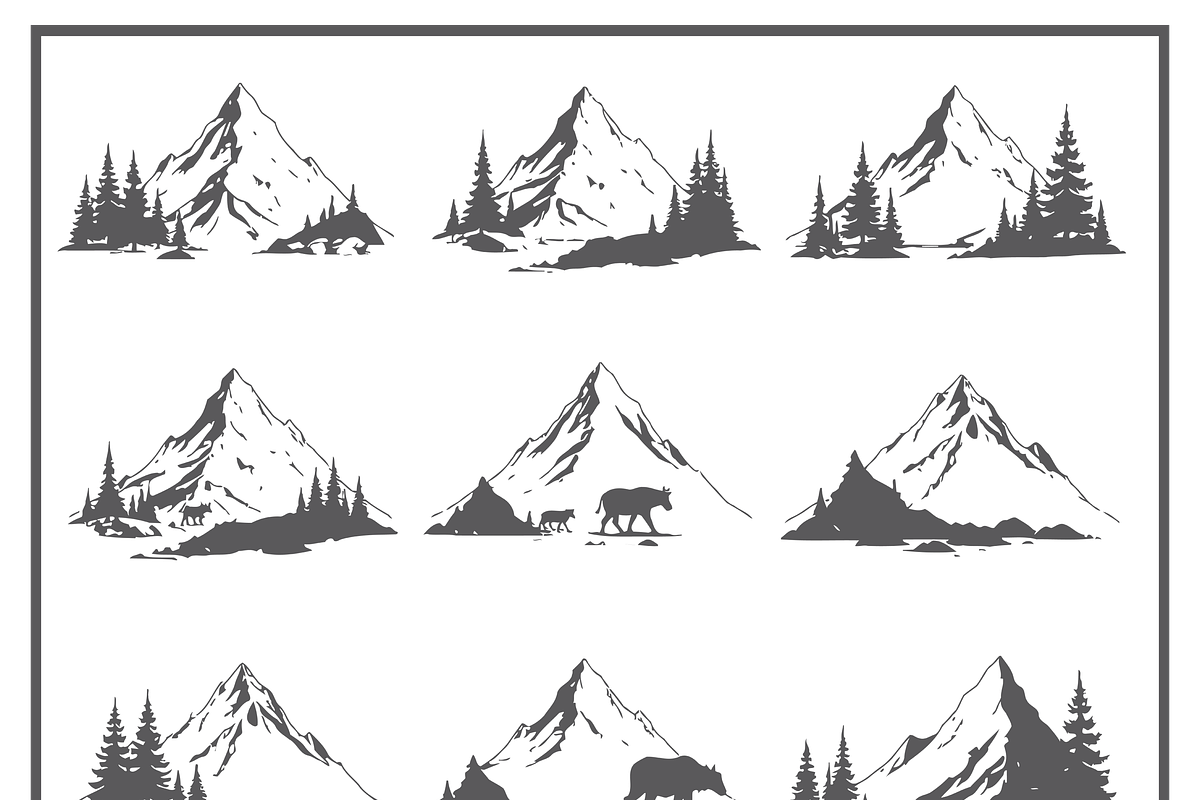 Mountain Scenery Collection, a Work Illustration by CarWrap design (Photo 3 of 3)