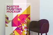 Poster Painting MockUp Pack 001, a Print Template by Traint (Thumbnail 15 of 21)