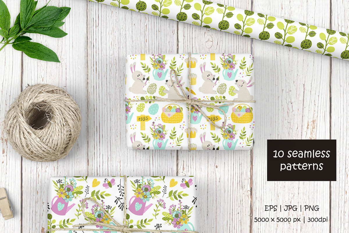 Easter Bunny, a Background Graphic by Nafanya (Photo 5 of 13)