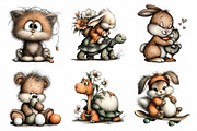 Whimsical Easter Animals Clipart, an Illustration by Daily.Designs (Thumbnail 8 of 8)
