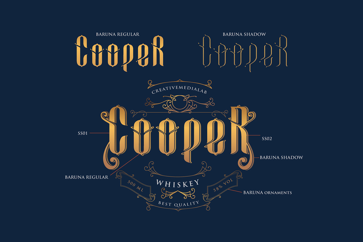 Baruna - Layered font - Sale preview 6