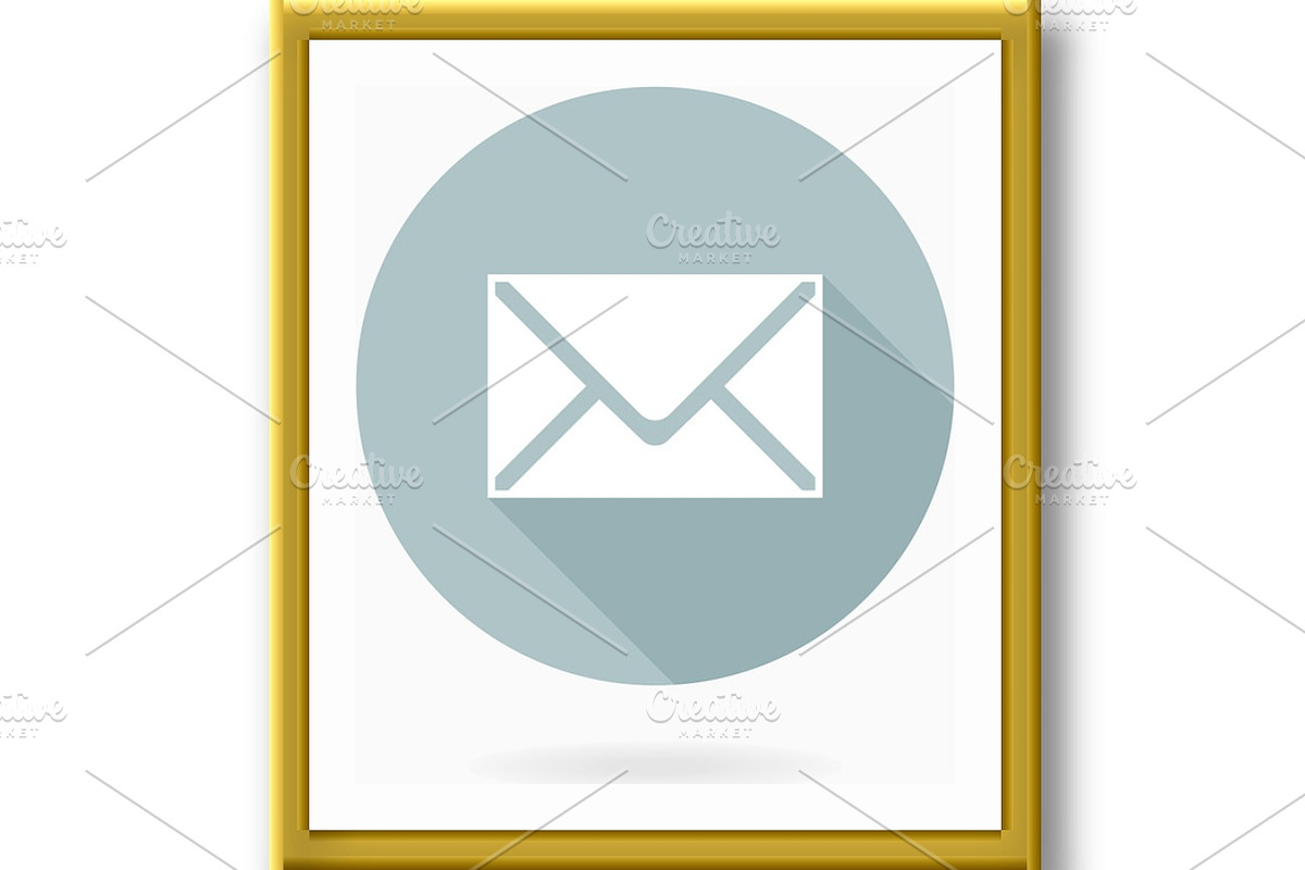Modern Vector Mail Icon in the, an Icon by FineArtStudio (Photo 3 of 3)