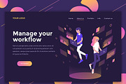 Landing page templates, dark theme, a Templates & Theme by Creative Graphics (Thumbnail 6 of 12)