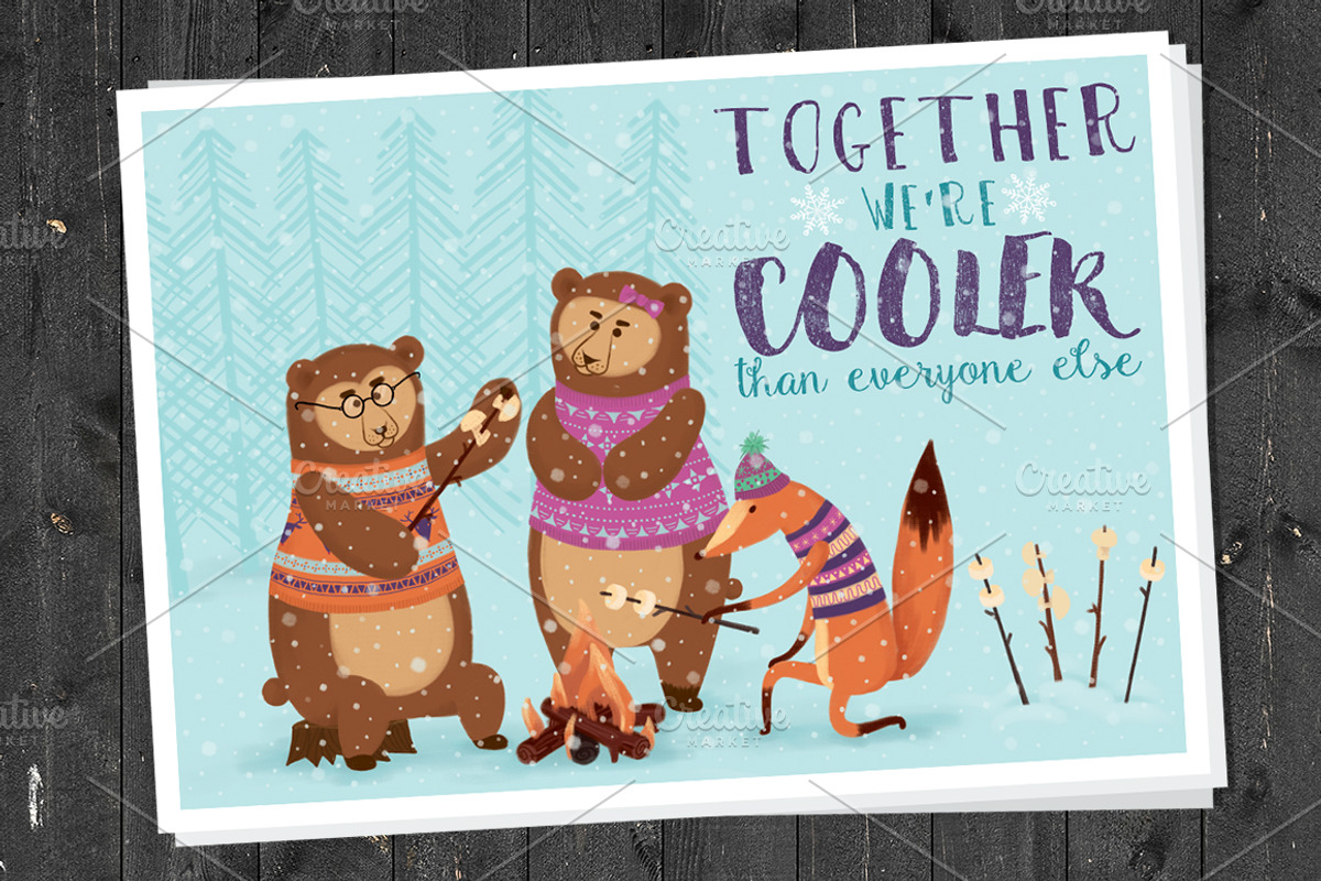 Christmas Illustration Creator/Bears, an Animal Illustration by Stella's Graphic Supply (Photo 7 of 8)