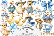 Watercolor Boy Goose Clipart, a Seasonal Illustration by Design Market (Thumbnail 1 of 4)