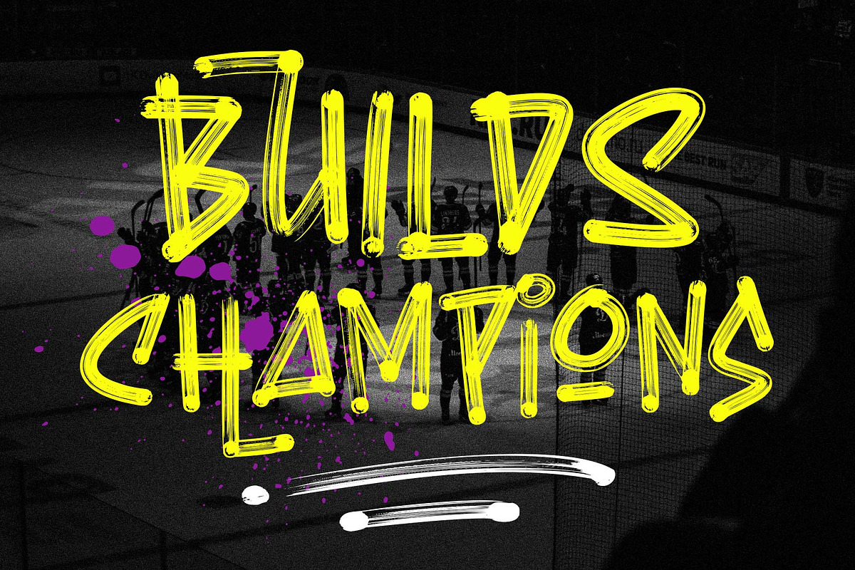 Brosnoirs - Textured Urban Style, a Handwritten Font by Arterfak Project (Photo 4 of 13)