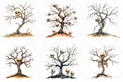 Collage Skeleton Trees Halloween Cli, an Illustration by DreamPrint404 (Thumbnail 5 of 5)