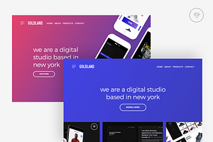 Goldland Pages Web Slides Designs