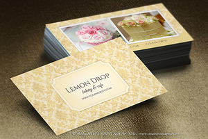 Vintage Damask Elegant Business Card