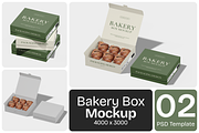 Bakery Box Mockup, a Packaging Mockup by Permadi Creative (Thumbnail 1 of 4)