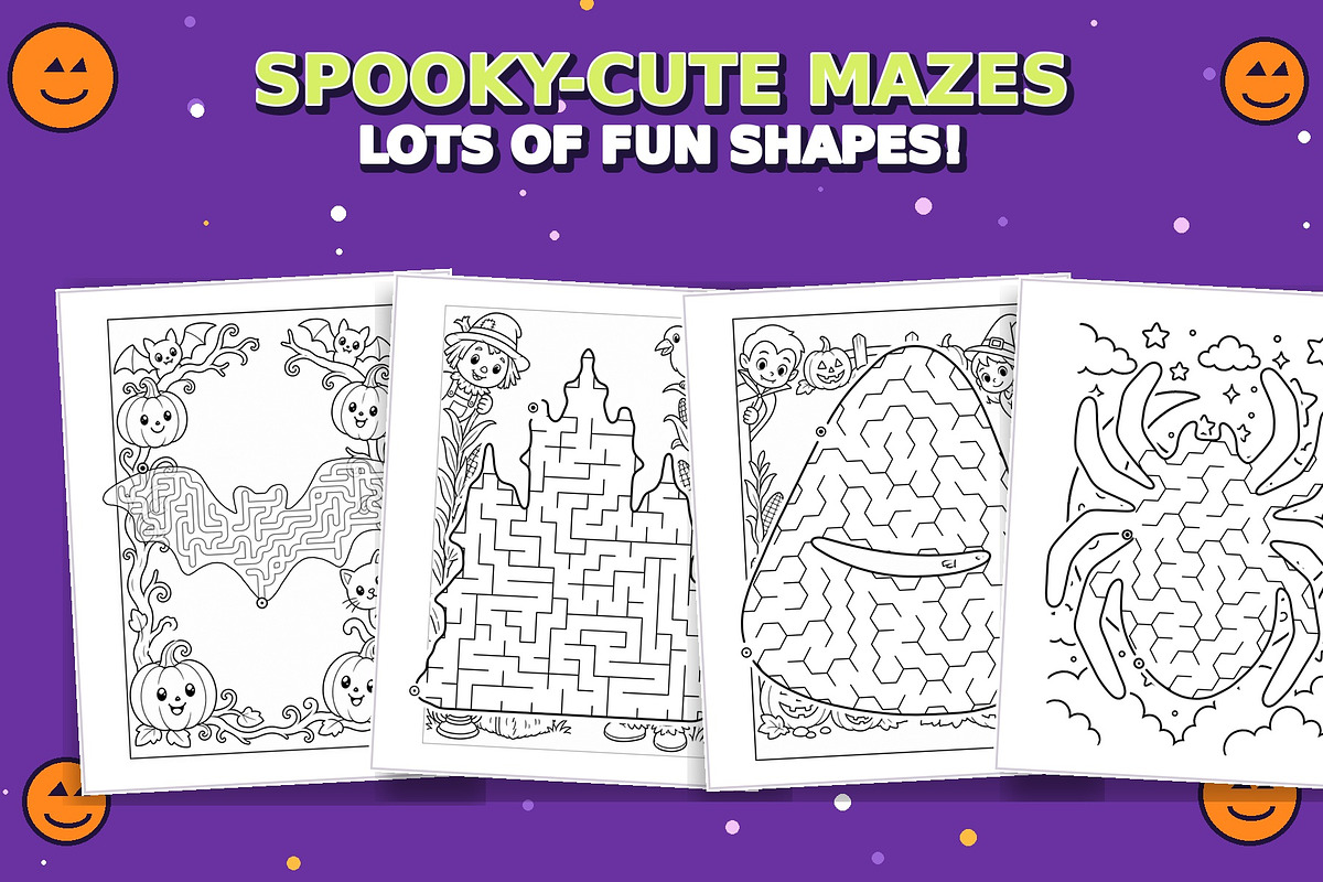 60 Halloween Mazes for Kids, a Seasonal Illustration by Dreamy Little Graphics (Photo 3 of 7)