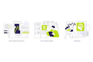 Cryptocurrency trade isolated, a Finance Illustration by Visual Generation