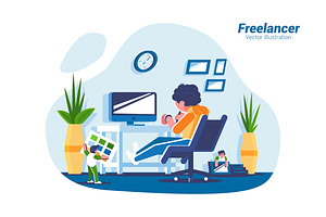 Freelancer - Vector Illustration