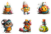 Retro Halloween Bundle, a Seasonal Illustration by CreationArt (Thumbnail 3 of 5)