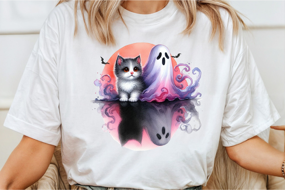 Halloween Cat And Smoky Ghost Clipar, an Icon by DreamCafeArt (Photo 3 of 7)