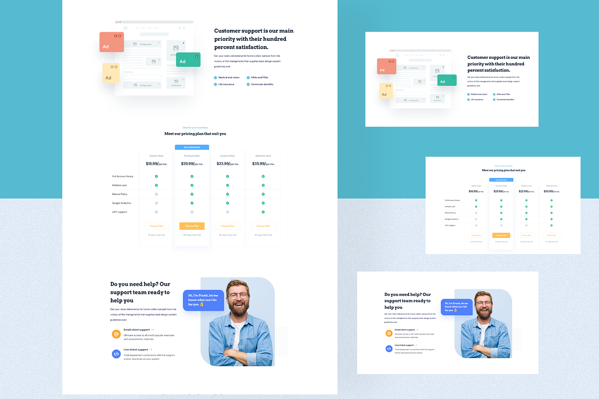 Digital Agency Web Landing Page, a Landing Page Template by KreyaParekh (Photo 2 of 4)