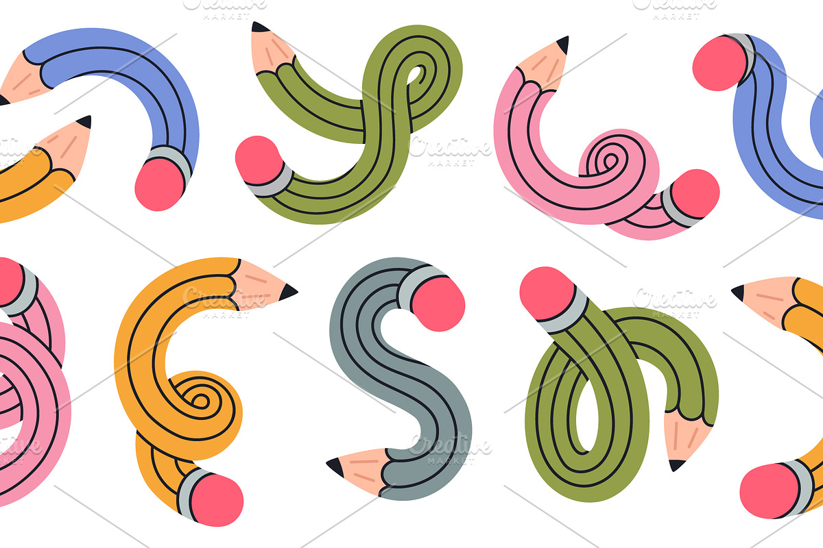 Twisted funny pencils, an Object Graphic by Torontotokio (Photo 2 of 6)