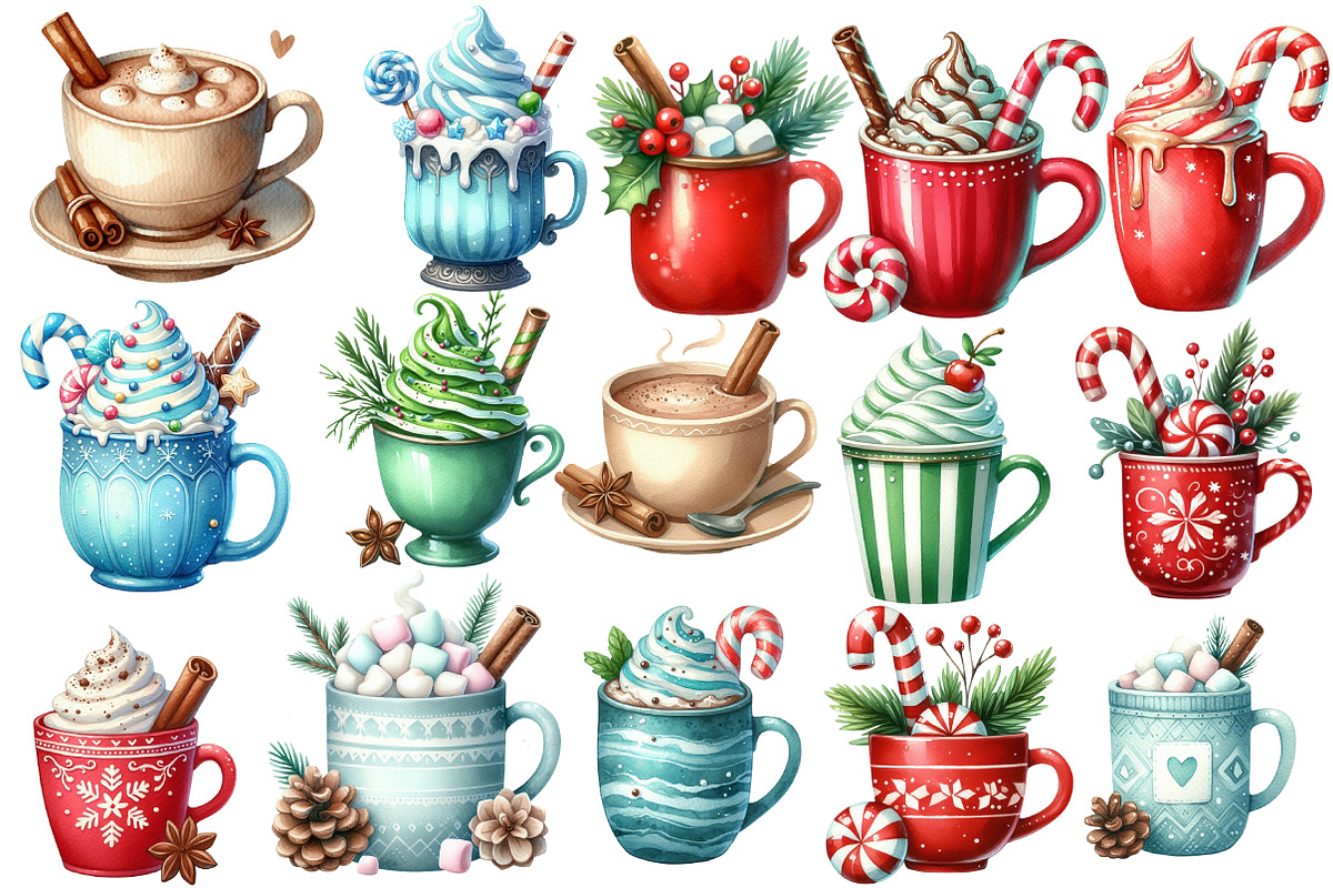 Hot Chocolate Christmas  clipart, an Illustration by Designworld (Photo 3 of 5)