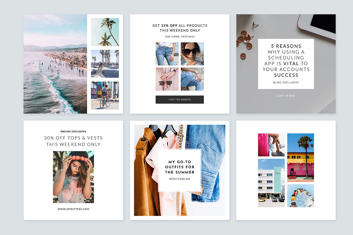 Instagram Posts Starter Pack | PS, a Social Media Template by Poego Social
