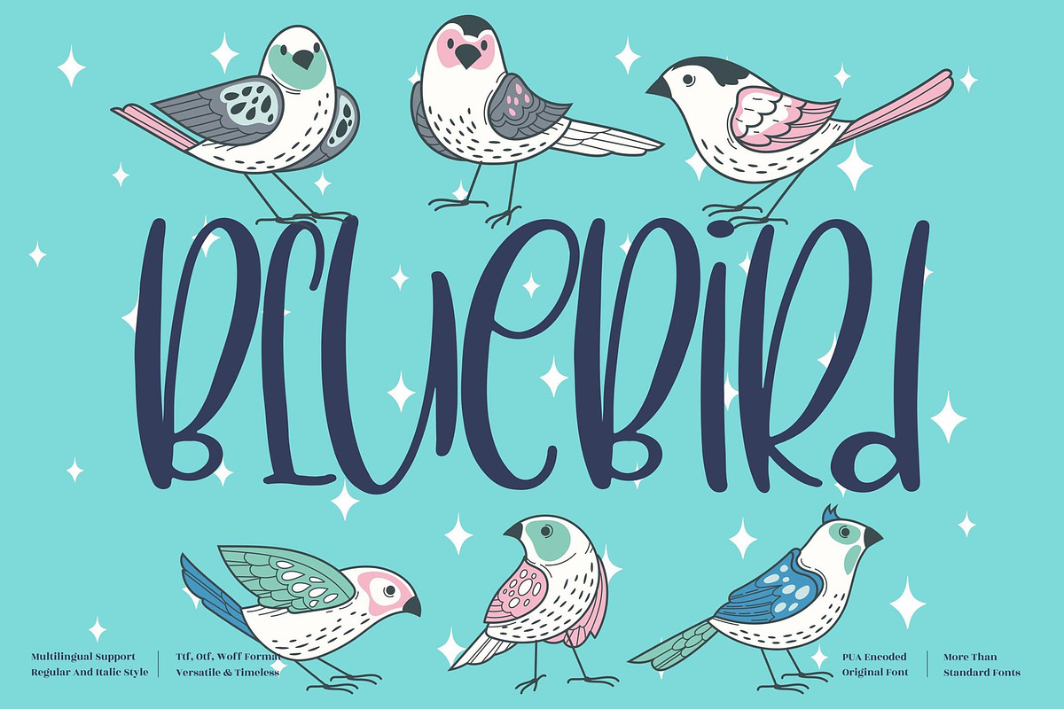 BlueBird Quirky LS, a Script Font by GranzCreative (Photo 1 of 11)
