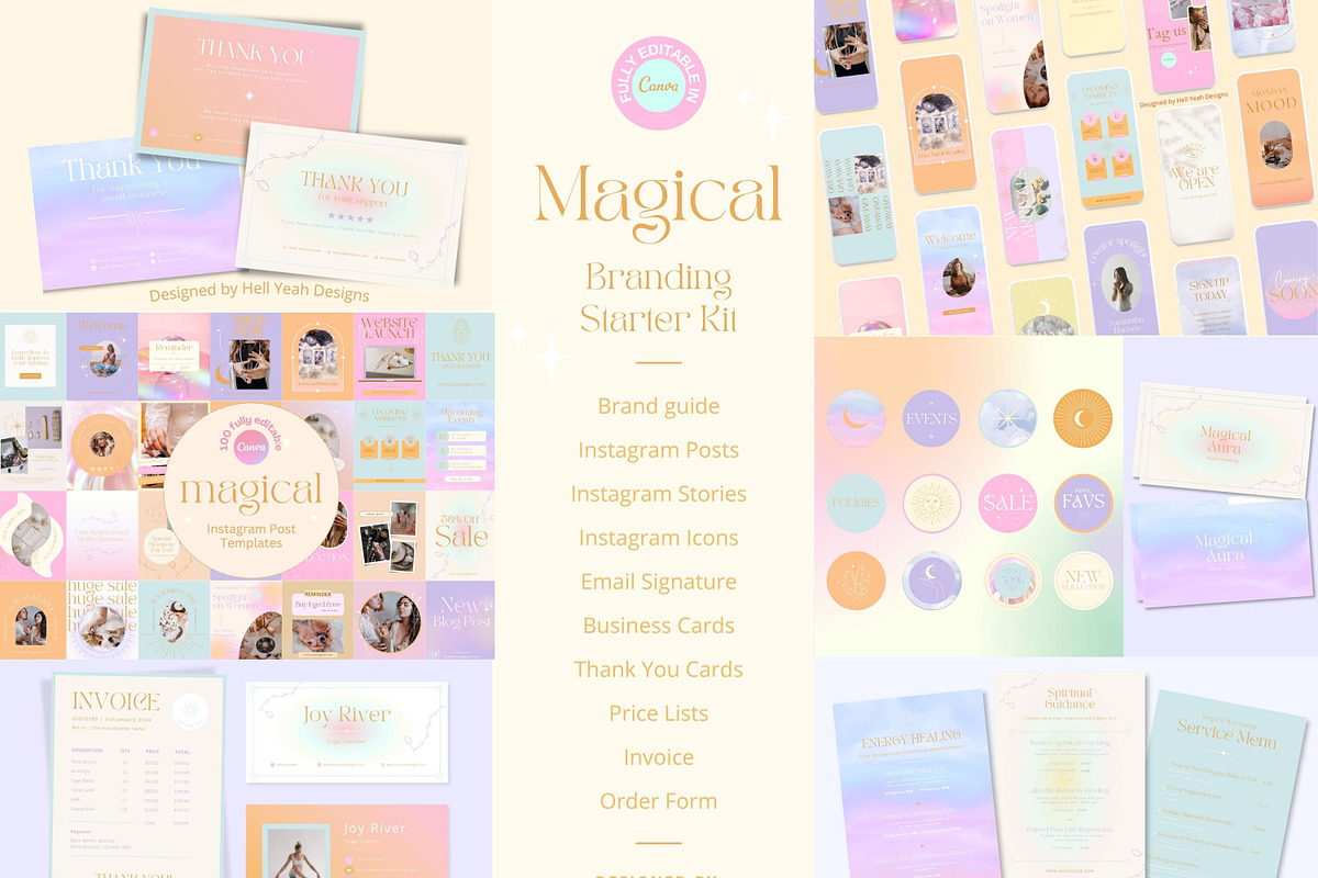 Magical Branding Starter Kit, a Branding & Logo Template by Hell Yeah Designs (Photo 1 of 20)