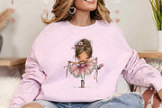 Whimsical Pink Ballerina Girl PNG, a Seasonal Illustration by Canvas Craft (Thumbnail 5 of 7)
