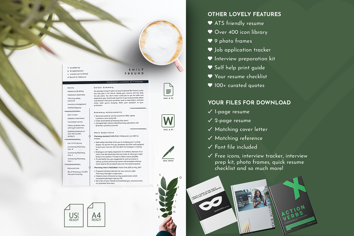 Pharmacy Resume Template Word, a Resume Template by Career Canvas (Photo 5 of 11)