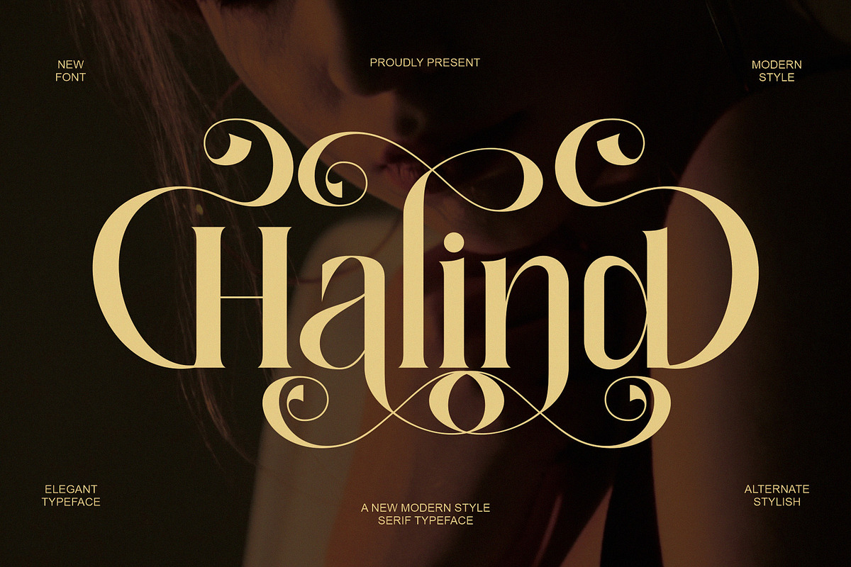 Halind Modern Elegant Serif, a Serif Font by Alfinart (Photo 1 of 10)