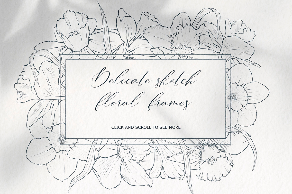 Watercolor and sketch daffodils, a Decorative Illustration by TatiArti (Photo 5 of 13)
