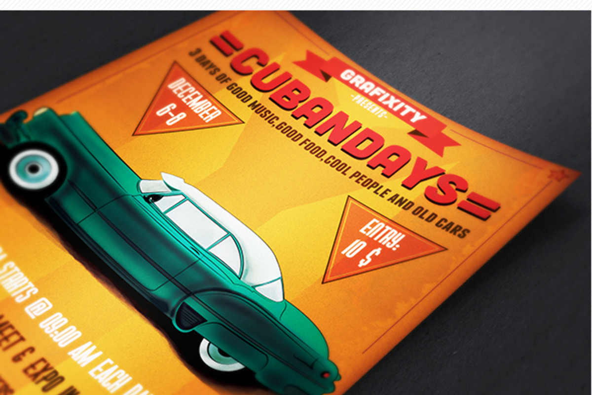 Cubandays Car Poster/Flyer IV, a Flyer Template by Grafixity (Photo 2 of 2)