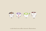 Caffeinated Friends Set, a Food Illustration by elpple (Thumbnail 3 of 4)